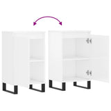 Buffets 2 pcs blanc brillant 40x35x70 cm bois d'ingénierie