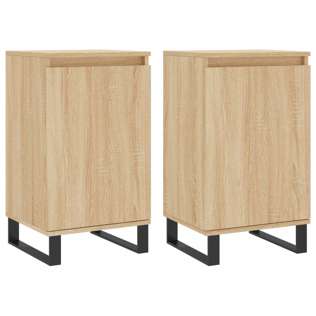 Buffets 2 pcs chêne sonoma 40x35x70 cm bois d'ingénierie