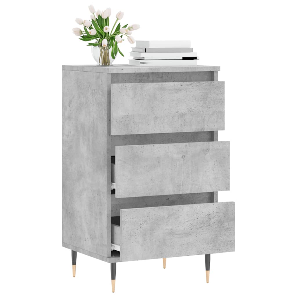 Betongraues Sideboard 40x35x70 cm, Holzwerkstoff