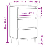 Betongraues Sideboard 40x35x70 cm, Holzwerkstoff