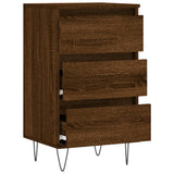 Buffet chêne marron 40x35x70 cm bois d'ingénierie