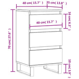 Buffet blanc brillant 40x35x70 cm bois d'ingénierie