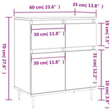 Sideboard Betongrau 60x35x70 cm Holzwerkstoff