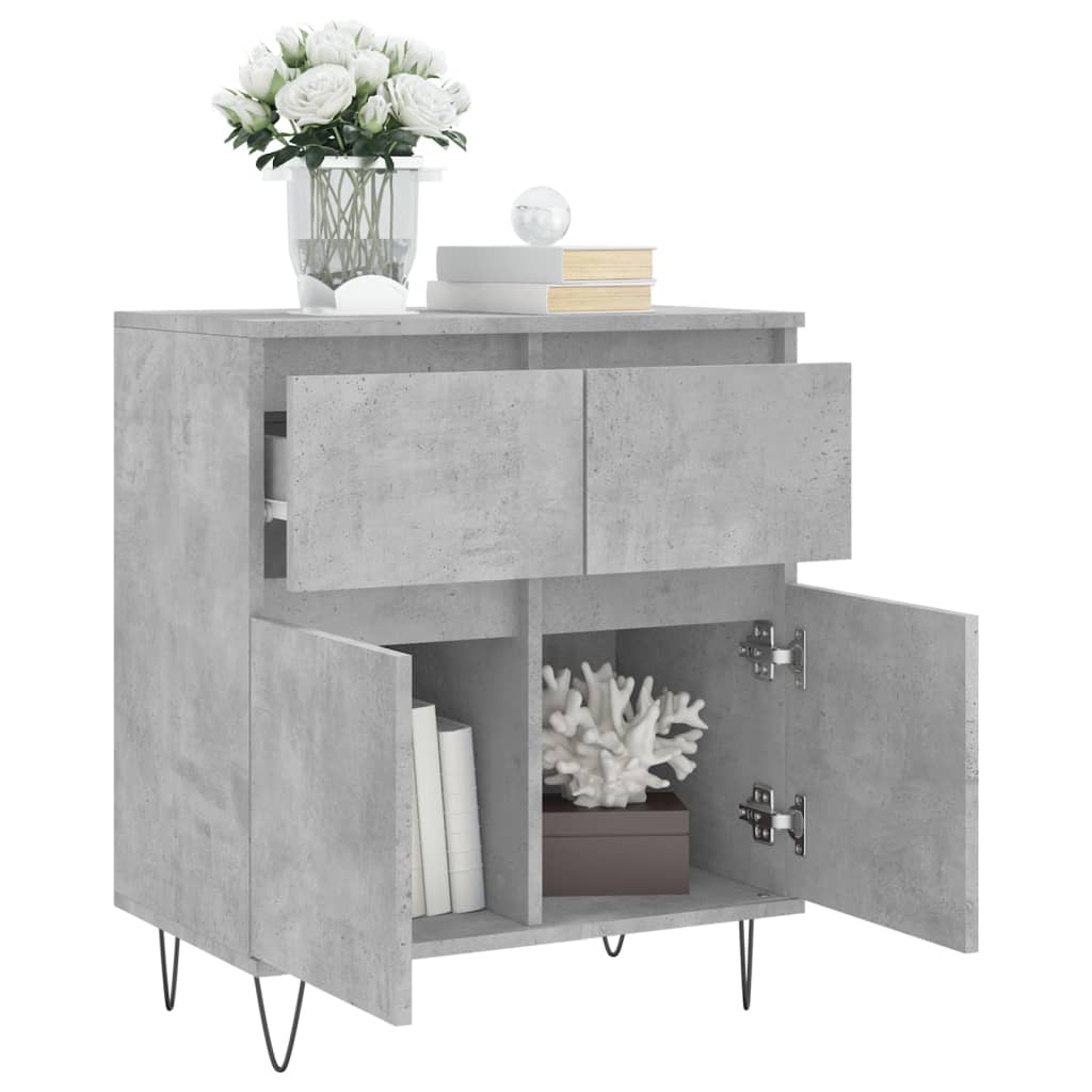 Buffet Gris béton 60x35x70 cm Bois d'ingénierie