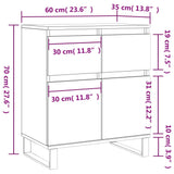 Sideboard Betongrau 60x35x70 cm Holzwerkstoff