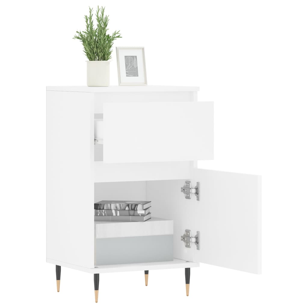 Buffet blanc 40x35x70 cm bois d’ingénierie