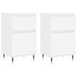 Buffets 2 pcs blanc 40x35x70 cm bois d’ingénierie