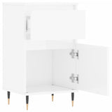 Buffets 2 pcs blanc brillant 40x35x70 cm bois d'ingénierie