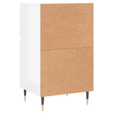 Buffets 2 pcs blanc brillant 40x35x70 cm bois d'ingénierie