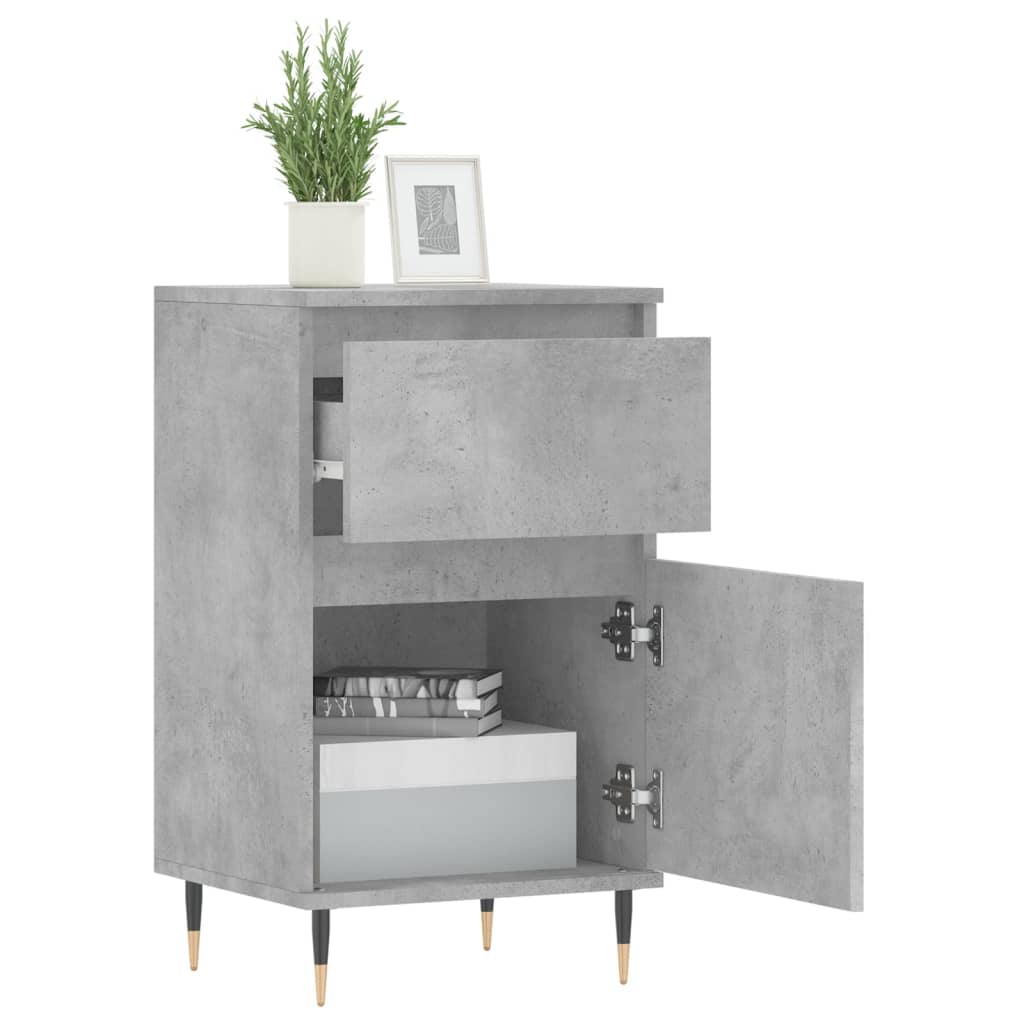 Buffets 2 pcs gris béton 40x35x70 cm bois d'ingénierie