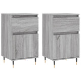 Buffets 2 pcs sonoma gris 40x35x70 cm bois d'ingénierie