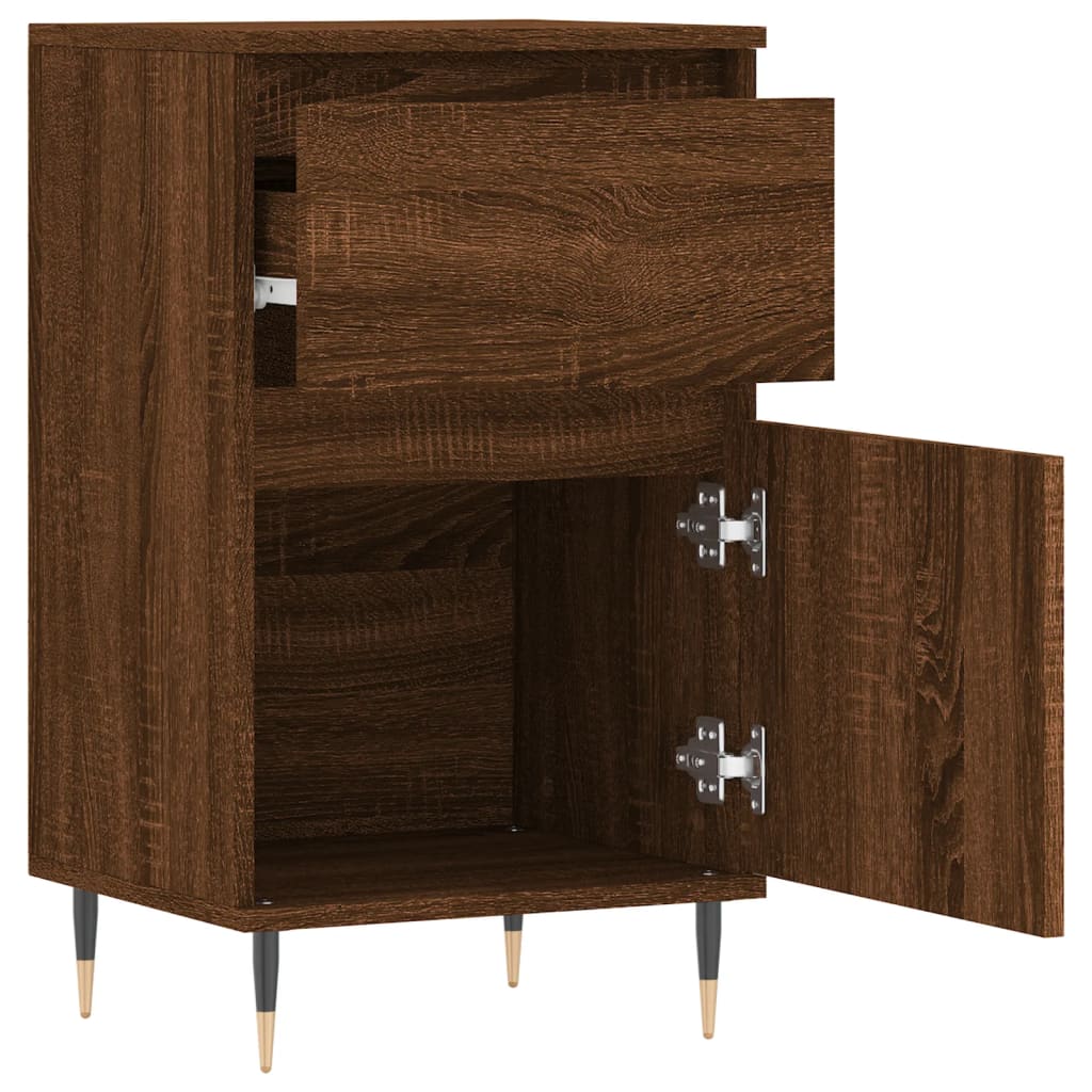 Buffet chêne marron 40x35x70 cm bois d'ingénierie