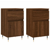 Buffets 2 pcs chêne marron 40x35x70 cm bois d'ingénierie