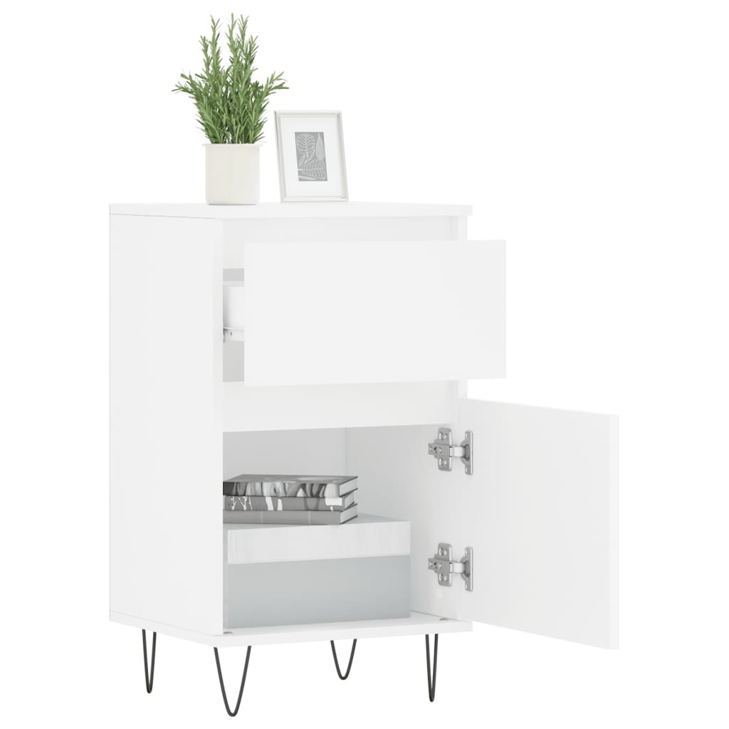 Buffets 2 pcs blanc 40x35x70 cm bois d’ingénierie