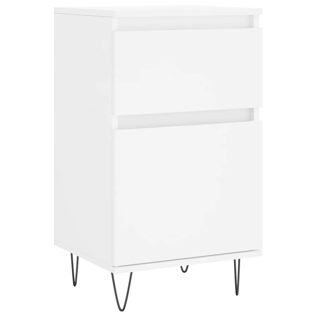 Buffets 2 pcs blanc 40x35x70 cm bois d’ingénierie