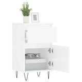 Buffets 2 pcs blanc brillant 40x35x70 cm bois d'ingénierie