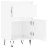 Buffets 2 pcs blanc brillant 40x35x70 cm bois d'ingénierie