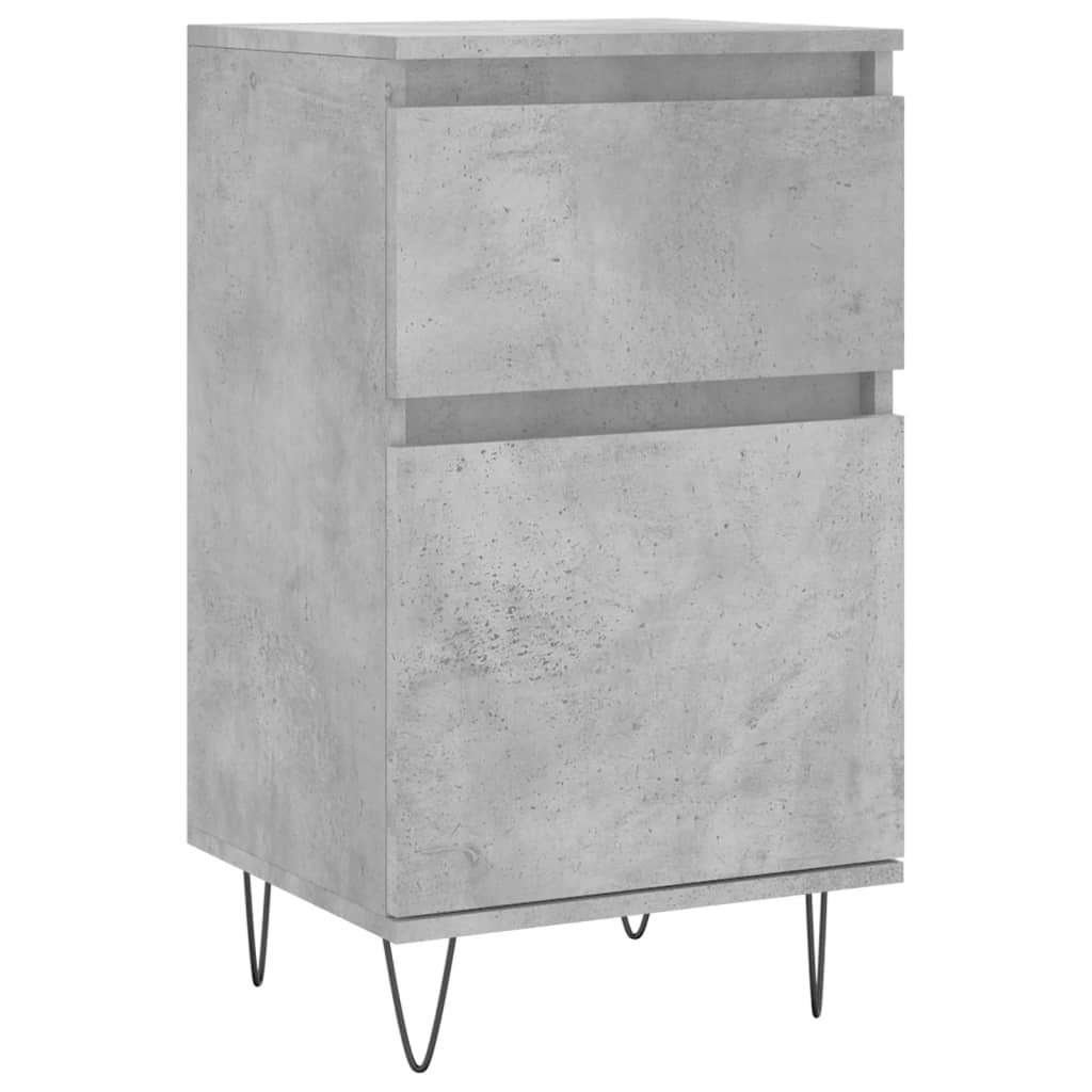 Buffets 2 pcs gris béton 40x35x70 cm bois d'ingénierie