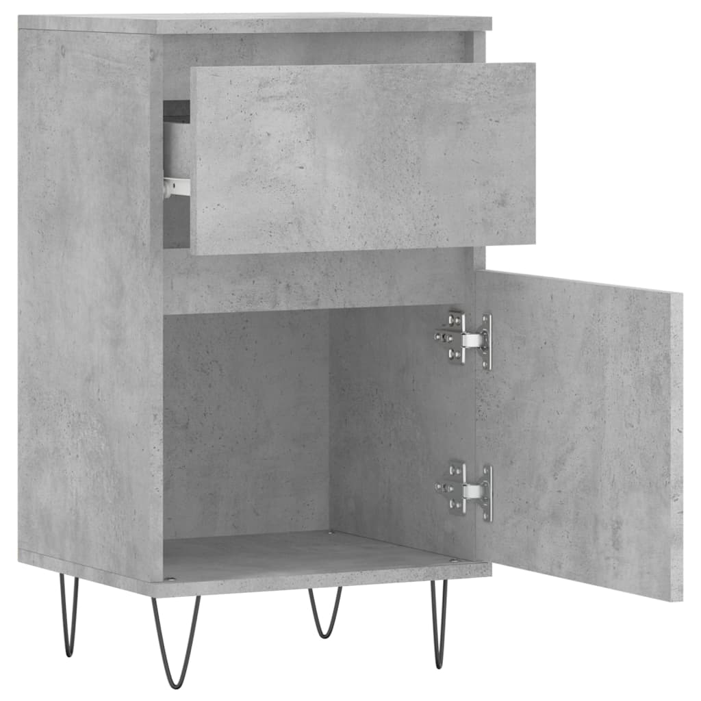 Buffets 2 pcs gris béton 40x35x70 cm bois d'ingénierie