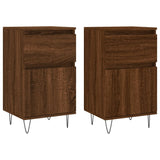 Sideboards 2 pcs oak brown 40x35x70 cm engineered wood