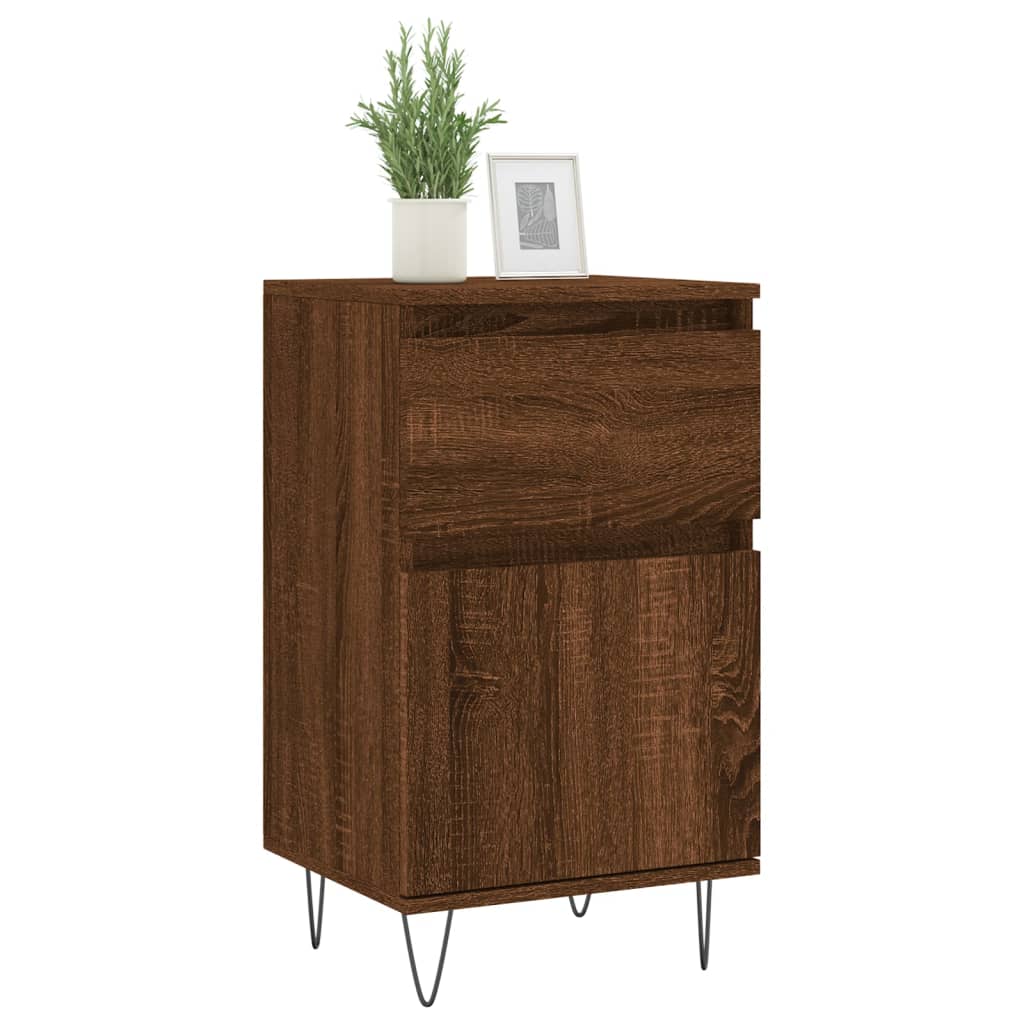 Sideboards 2 pcs oak brown 40x35x70 cm engineered wood