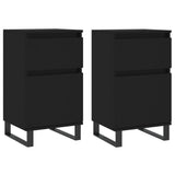 Sideboards 2 pcs black 40x35x70 cm engineered wood