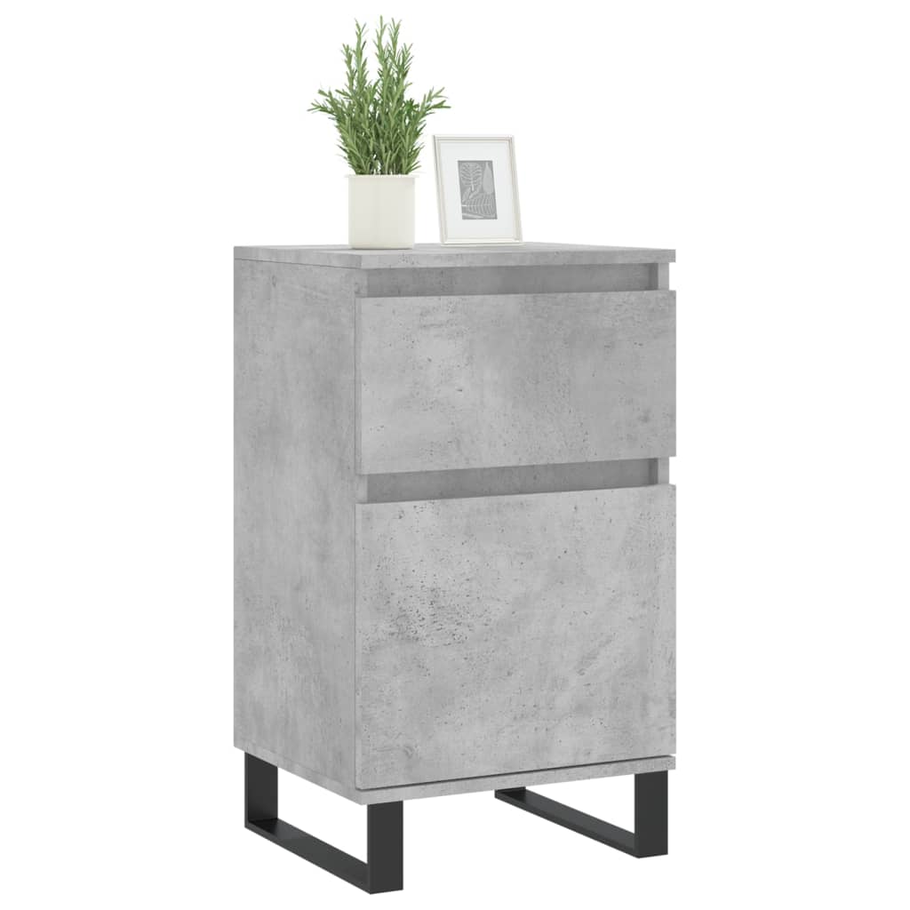 Buffets 2 pcs gris béton 40x35x70 cm bois d'ingénierie