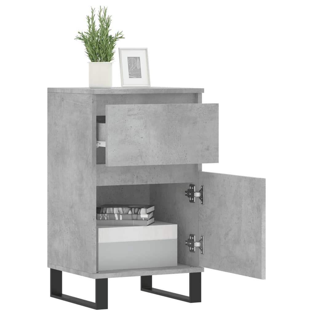 Sideboards 2 pcs concrete gray 40x35x70 cm engineered wood