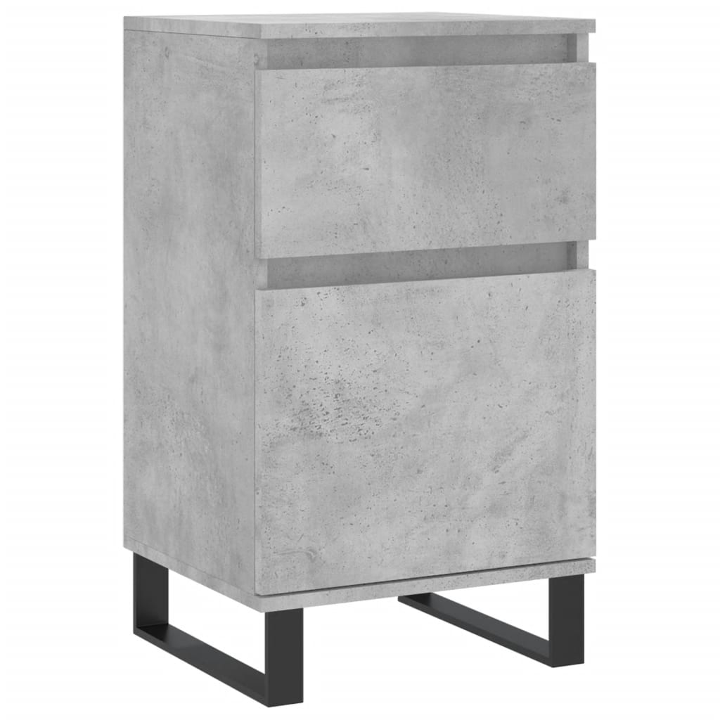 Sideboards 2 pcs concrete gray 40x35x70 cm engineered wood