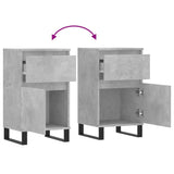 Buffets 2 pcs gris béton 40x35x70 cm bois d'ingénierie