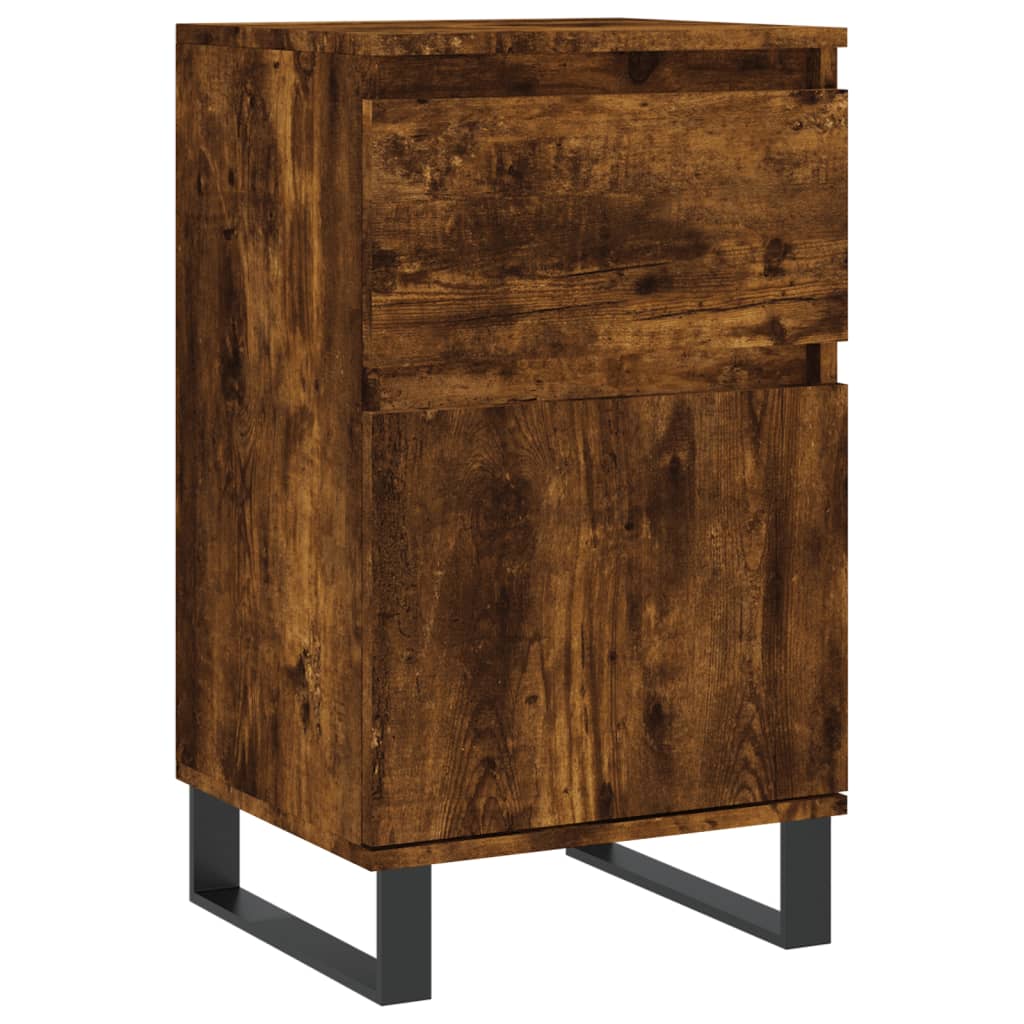 Buffet chêne fumé 40x35x70 cm bois d'ingénierie