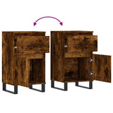 Buffet chêne fumé 40x35x70 cm bois d'ingénierie