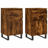 Buffets 2 pcs chêne fumé 40x35x70 cm bois d'ingénierie