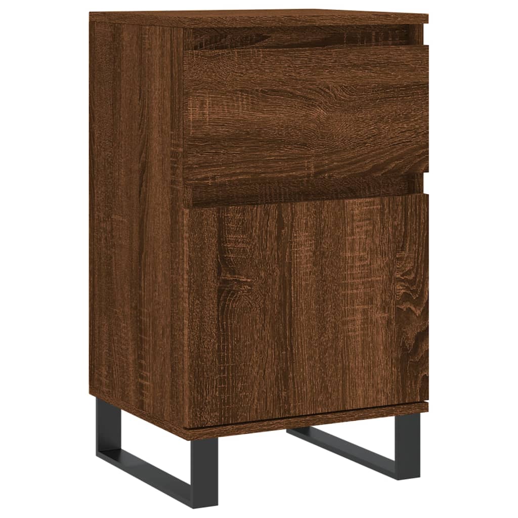 Buffet chêne marron 40x35x70 cm bois d'ingénierie