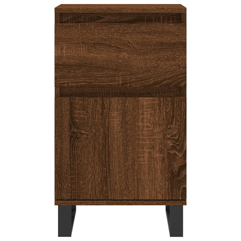 Buffet chêne marron 40x35x70 cm bois d'ingénierie