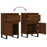 Buffet chêne marron 40x35x70 cm bois d'ingénierie