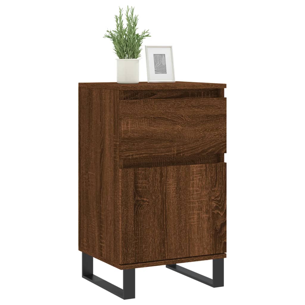 Buffets 2 pcs chêne marron 40x35x70 cm bois d'ingénierie