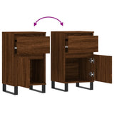 Buffets 2 pcs chêne marron 40x35x70 cm bois d'ingénierie