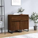 Sideboards 2 pcs oak brown 40x35x70 cm engineered wood