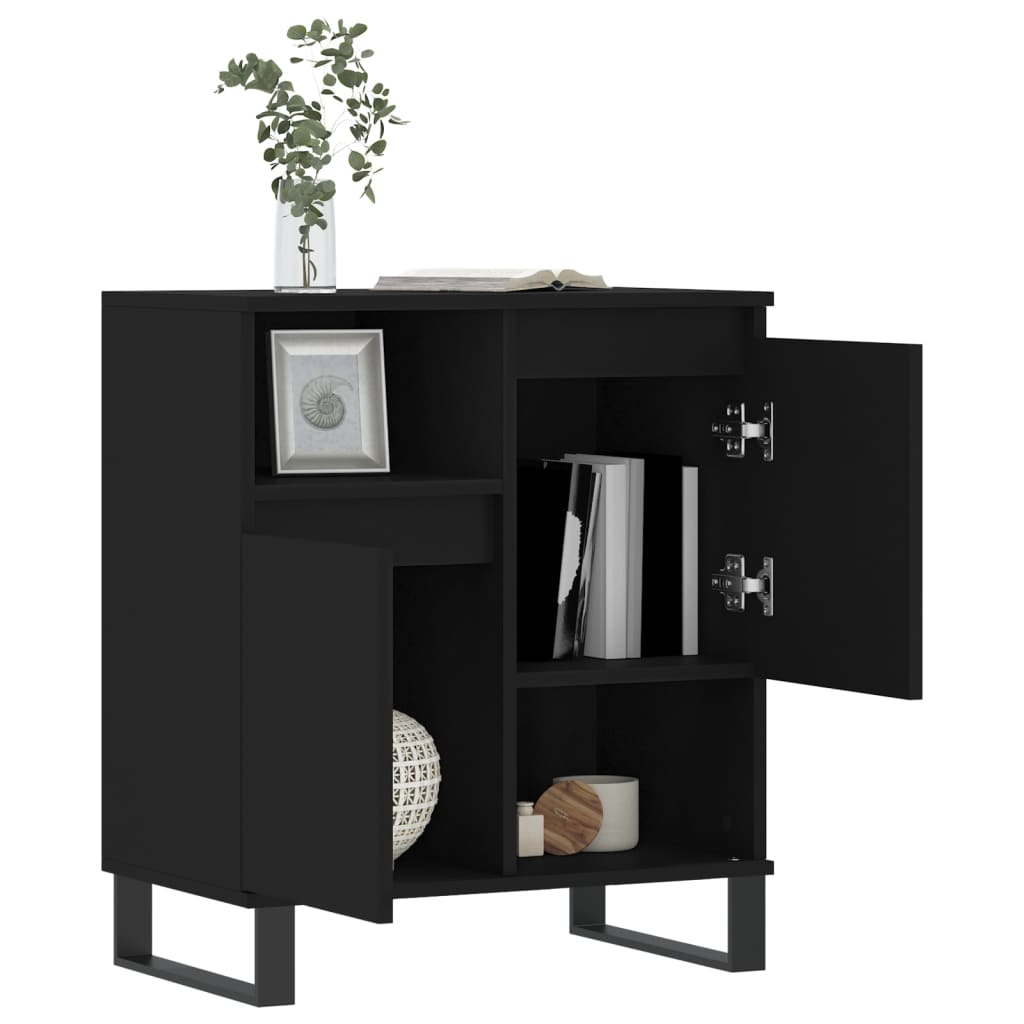 Buffet Noir 60x35x70 cm Bois d'ingénierie