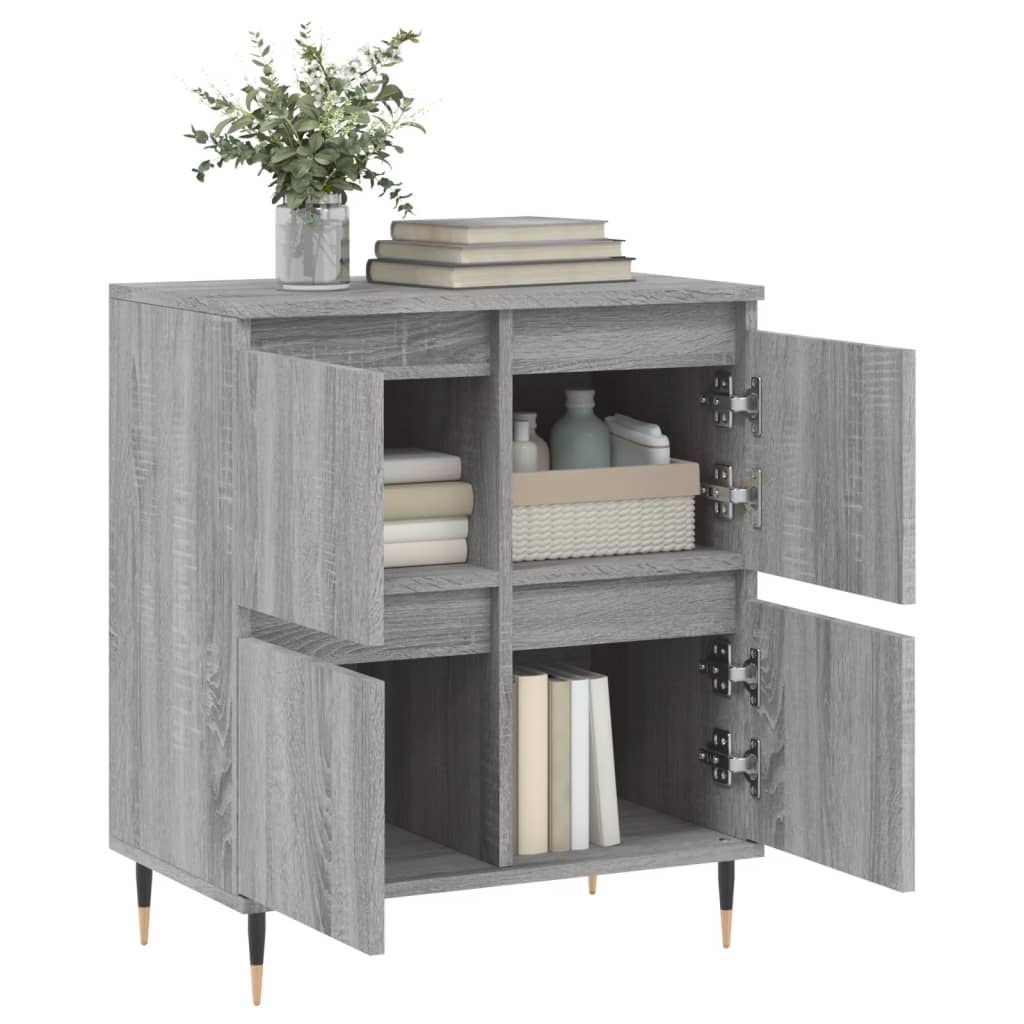 Sonoma gray sideboard 60x35x70 cm Engineered wood