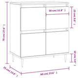 Sonoma gray sideboard 60x35x70 cm Engineered wood