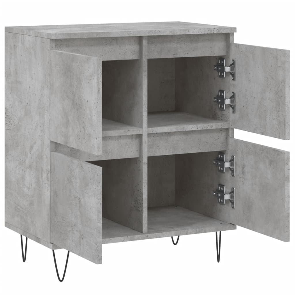 Buffet Gris béton 60x35x70 cm Bois d'ingénierie