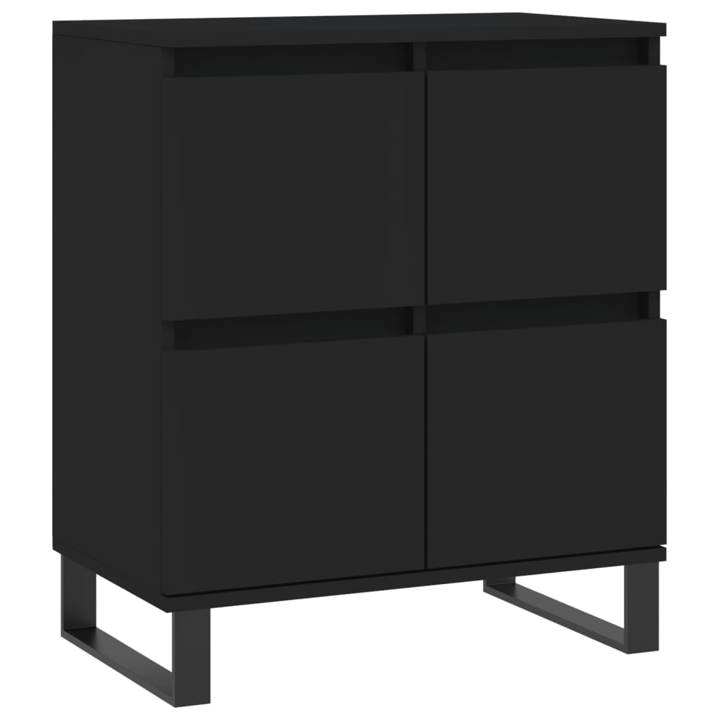 Schwarzes Sideboard 60x35x70 cm Holzwerkstoff