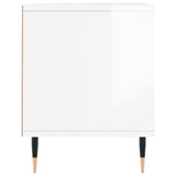 Meuble TV blanc brillant 100x34,5x44,5 cm bois d'ingénierie