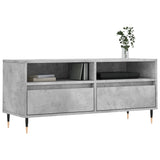 Meuble TV gris béton 100x34,5x44,5 cm bois d'ingénierie