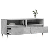 Meuble TV gris béton 100x34,5x44,5 cm bois d'ingénierie