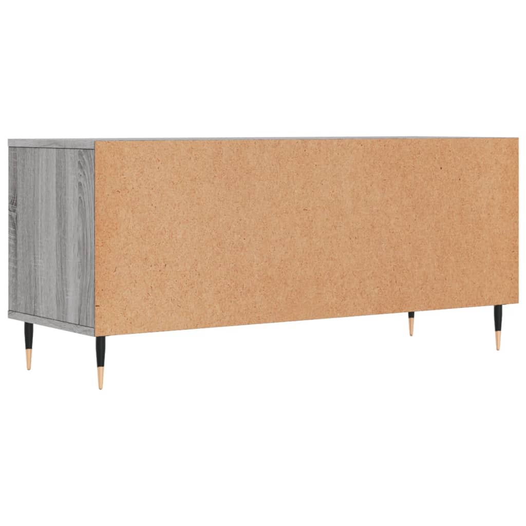 Meuble TV sonoma gris 100x34,5x44,5 cm bois d'ingénierie