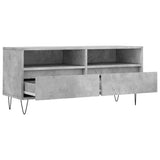 Meuble TV gris béton 100x34,5x44,5 cm bois d'ingénierie