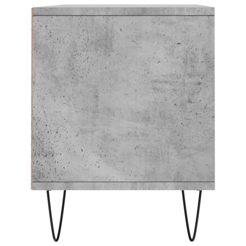 Meuble TV gris béton 100x34,5x44,5 cm bois d'ingénierie